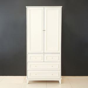 크리밍 웨인스코팅 900 서랍형 원목 옷장 크림화이트