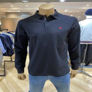 헤지스 면혼방 긴팔카라티셔츠 HZTS1A202