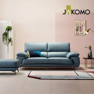 자코모 베니 3인 천연면피 소가죽 소파+스툴