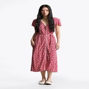 여성 플로랄 버튼 벨트 원피스 T32F6WOP11TWT1