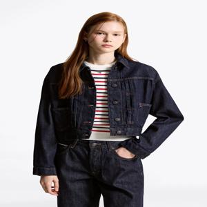 여성 플리츠 트러커 재킷 T32F7NJC41TWT1