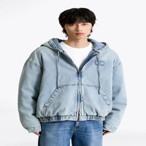 데님 패딩 후드 재킷 T32F7NJC41TMT1