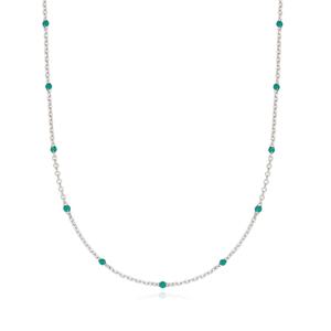 [티르리르] 에폭 실버 말라카이트 목걸이 TNSSVW4129-G