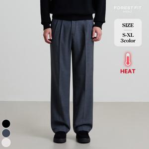 [브리치]  맨즈 / 남성 기모 투핀턱 버클 와이드 슬랙스 (MS2511)