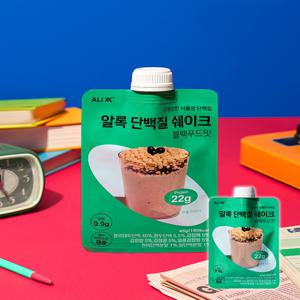 [알록에그]식물성단백질쉐이크45gX7팩  블랙푸드맛(단백질 22g)