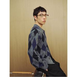 아가일 칼라 카디건  그레이 (21595ACY33)