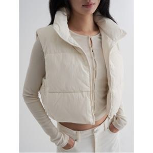 크롭 패딩 베스트  아이보리 (355938LY10)