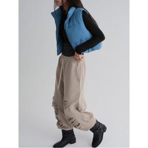 크롭 패딩 베스트  스카이 블루 (355938LY1Q)