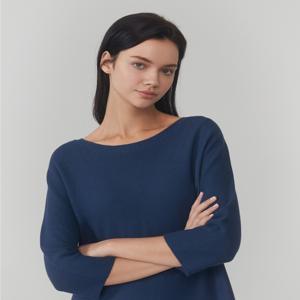 [최초가189,000원]  코튼 플리츠 7부소매 드레스_SD2100