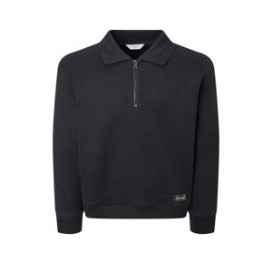 남성 [[25FW]] HZTS5D602CG [시즌오프]차콜 니트라이크 카라형 하프집업 맨투맨