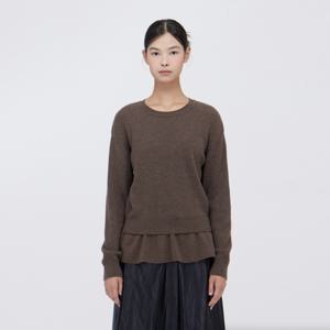 [씨씨콜렉트] 밑단프릴 니트풀오버 C254KSK702