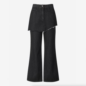 [씨씨콜렉트] 스커트 레이어드 데님팬츠 C254PSA741