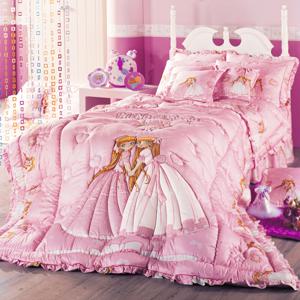 키즈돔 공주들 순면 차렵이불 패드세트[차렵이불+누빔패드+베개커버] s/ss