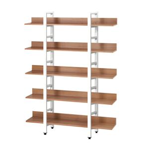 레아 프리미엄 5단1200 H 철제책장 오크