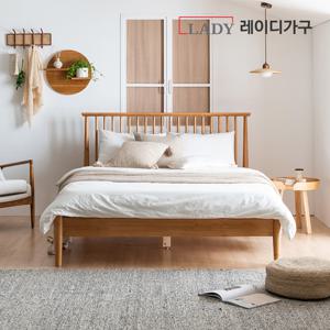 [착불]레이디가구 스칸딕 로맨틱1 원목침대 퀸 Q_27cm 필로우탑