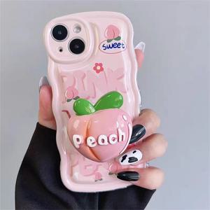 갤럭시s23 s22 s21 s20 a시리즈 핑크 복숭아 핑거톡 유광 케이스