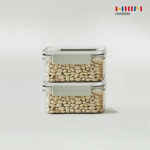 1+1  클리어 푸드 컨테이너 460ml 밀폐용기 반찬통 냉장고 소분 보관용기