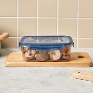 전자레인지 가능한 투명한 밀폐용기 1700ml 블루