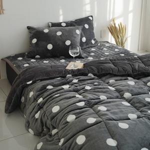도트 겨울 극세사이불 패드세트 슈퍼싱글 SS(베개솜/가방포함)