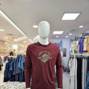 남성 가을 기본 라운드 긴팔  면 티셔츠 NTK708-2