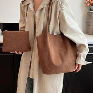 [브리치]  / 여성용 가벼운 스웨이드 빅 숄더백