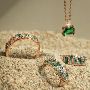 14k G.F 에펠그린 볼드 반지/귀걸이/목걸이 SET0186