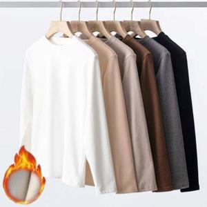 [라일리] Rly 남자 라운드넥 얇은 기모 무지 이너 긴팔 티셔츠 4색 (29555697)