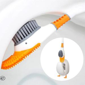 변기 청소솔 벽걸이형 욕실 틈새 브러시 오리 실리콘 청소용품 욕실청소솔 실리콘청소솔 무타공