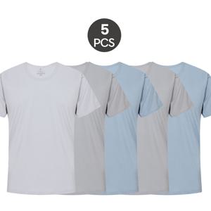남성면런닝 반팔 티셔츠 런닝 순면 40수 무지 컬러 5매 속옷 선물