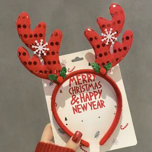 크리스마스 머리띠 루돌프 산타 사슴뿔 트리 리본 파 크리스마스머리띠