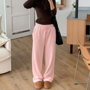 [브리치]  / 융기모 골지 일자 와이드 트레이닝 밴딩 팬츠  플러리