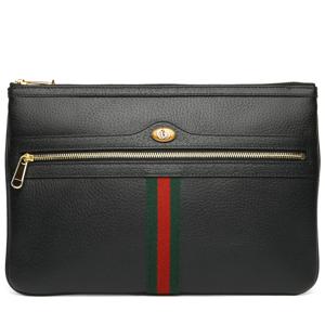 오피디아 GG 블랙 가죽 클러치백 517551