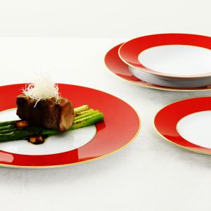 오리진 브라이트 레드 접시 1P 스테이크 파스타 샐러드볼 디너플레이트