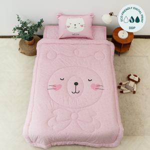 아망떼 피카부 캣 순면 차렵이불 + 방수 패드세트 SS