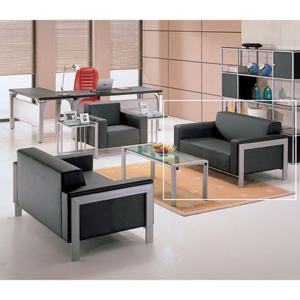 더젠 모던 고급스틸프레임 인조가죽 2인용 소파