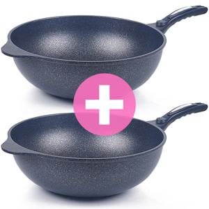 키친아트 쿠피아 양면마블 인덕션 궁중팬 34cm 1+1