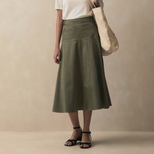[여성] 코튼 A라인 스커트 (올리브) (BBKZWM7826KFS)