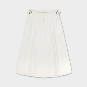 [여성] 코튼 벨트 A라인 스커트 (화이트) (BBKZWM7962AFS)