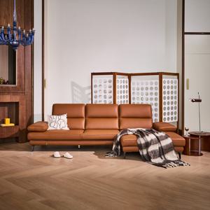 루체 4인 카우치 전체 천연가죽 소파
