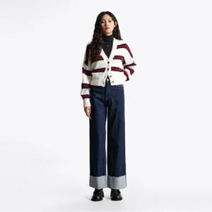 [정상가: 199000원] 타미진스 클레어 와이드 핏 턴업 데님 팬츠 (T32F7NEW45TWT11BK)