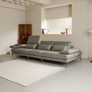 모션 4인 쿼드 스윙 전체 천연가죽 소파