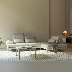 모션 4인 오픈코너 쿼드 스윙 전체 통가죽 소파