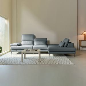 모션 4인 오픈코너 쿼드 스윙 전체 천연가죽 소파