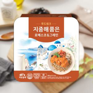 푸드씽크 지중해품은 곡물도시락 웜그레인샐러드 로메스코앤그레인