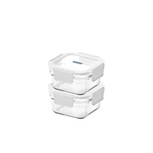 퓨어화이트 정사각 440ml 2조 세트