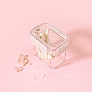 글라스락 퓨어 샌드핑크 직사각 도어포켓 920ml 2개 세트