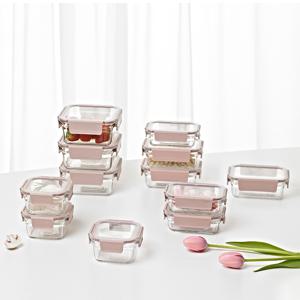 글라스락 퓨어 샌드핑크 12조 세트