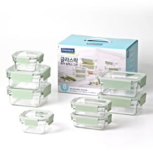 글라스락 퓨어 릴렉스그린 8조 세트