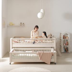 홈앤힐 잘난 원목 2단 슬라이딩 키즈 침대_힐링 미니(12cm)