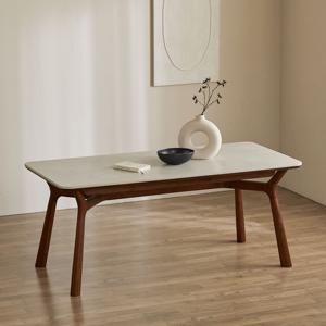 피즈 소리없는 애쉬 원목 포세린 세라믹 식탁 테이블 6인(1800)